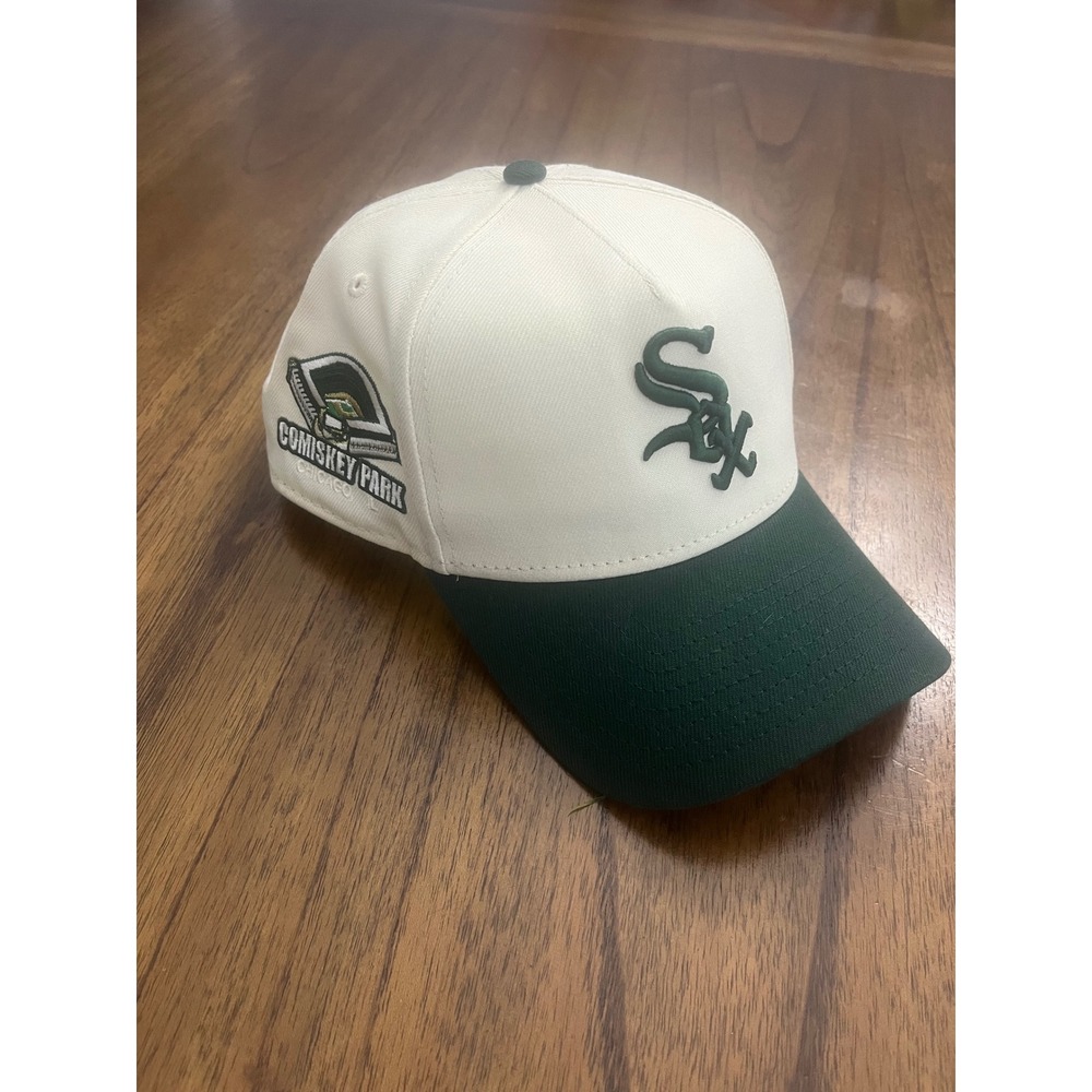 New Era 9FORTY Chicago White Sox Comiskey Park Snapback Hat Cream Green MLB